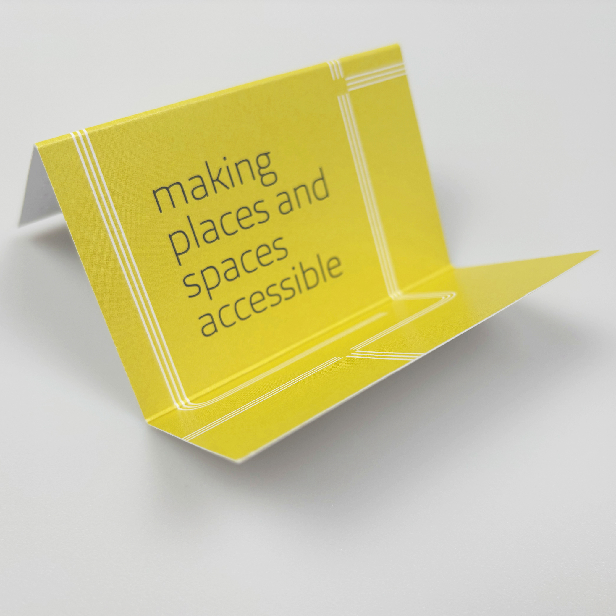 Willy Sengers - Opdracht TG Lining  visitekaartje met bijzondere vouwwijze